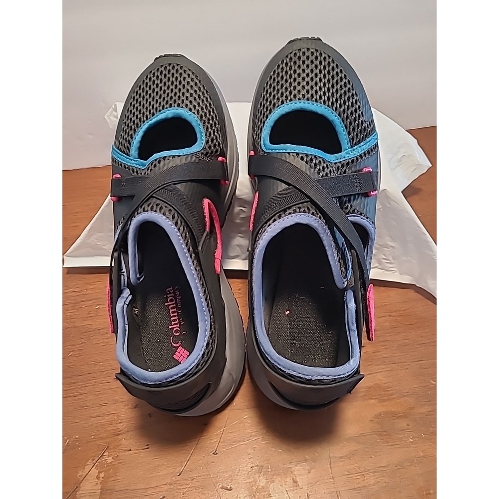 Columbia Women's Wildone Wander Shoe Hikers Black Mesh Size 10 Black Blue Pink - Picture 5 of 8
